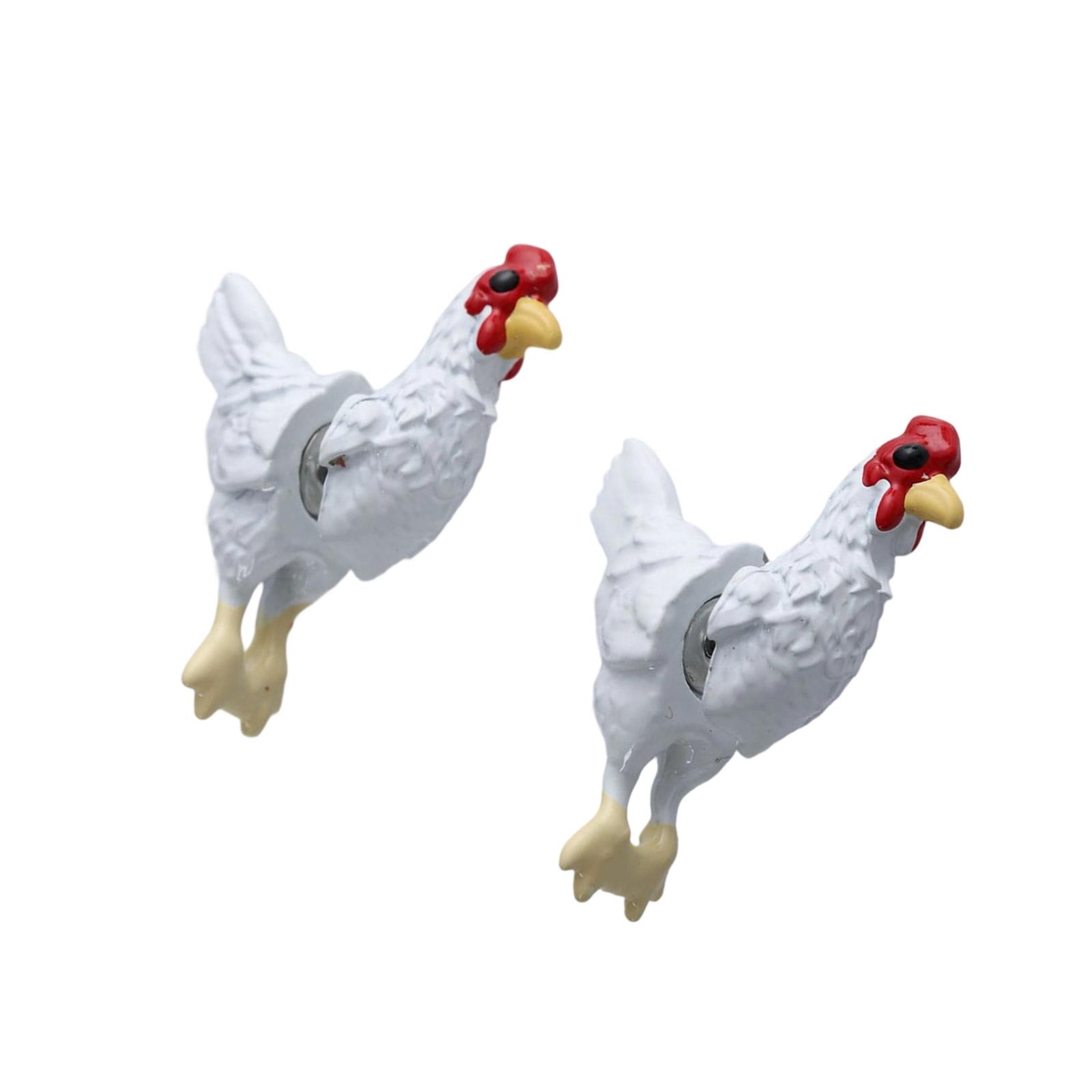 

Граційний дизайн півня, витончені сережки-пусети, гіпоалергенний метал, повсякденні сережки, аксесуари для жінок білий