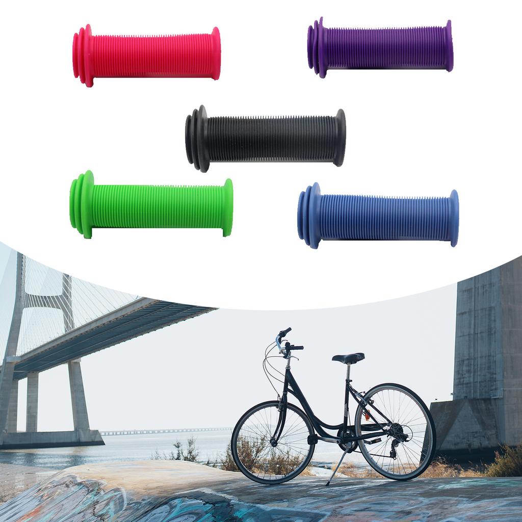 1Pair Childrens Cycling Bike Handlebars Scooter Handle Grips Nonslip Rubber Handlebar Bike Grips for Kids Girls Boys