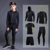 Kids' Summer Sports Compression Set: Quick-Dry Basketball & Football Training Suit, Breathable Fitness Wear for Morning Runs.
