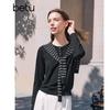 Betu Women's Knit Sweater with Detachable Shawl