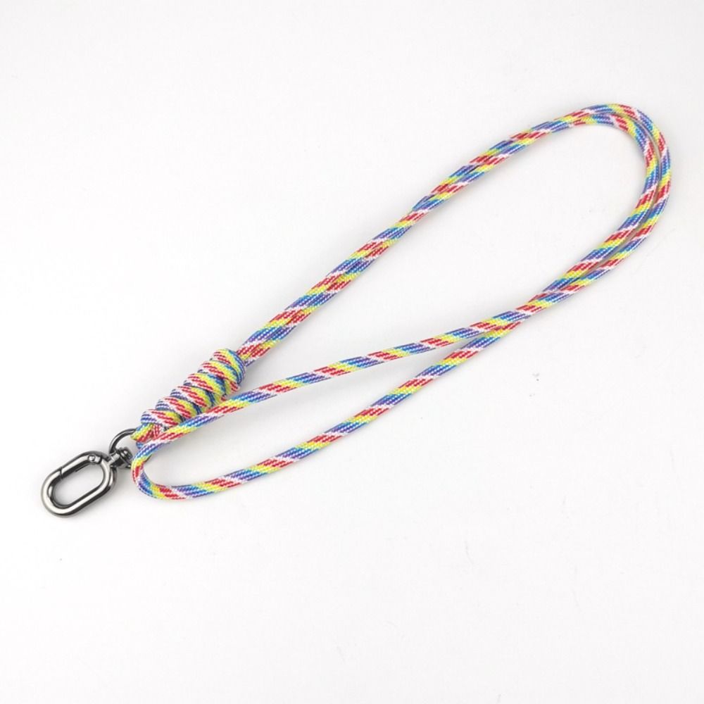 High Strength Oval Buckle 48cm Parachute Cord Keychain New Emergency Survival Keyring Outdoor Tool