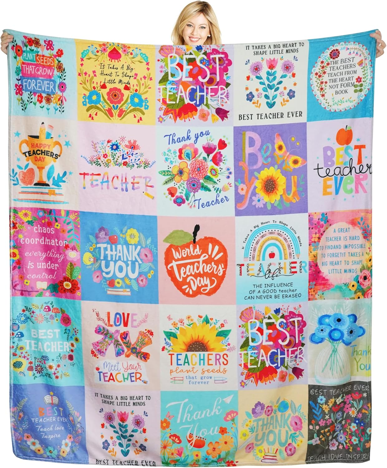 Teacher Gifts Teacher Blanket Teacher Appreciation Gifts for Teacher s Day Graduation Retirement Thanksgiving Custom blankets Size: 75*100cm, Weight: 230 GSM