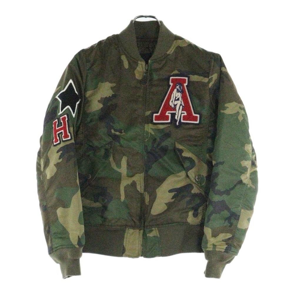 HYSTERIC GLAMOUR Ma-1 Camo PRIMALOFT Logo Embroidered Zip Aff Blouson Used 5f648 Unisex T-Shirt