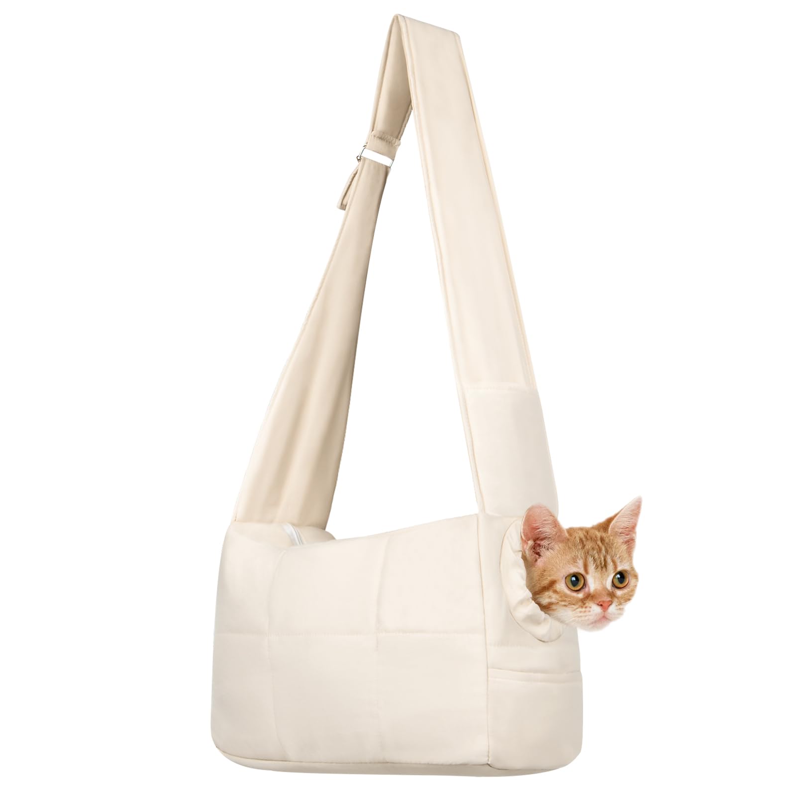 

Складная сумка-переноска для домашних животных, новая, для собак и маленьких собак, идеально подходит для переноски в сетке, большой емкости, сумка, чехол, [2024] бежевый