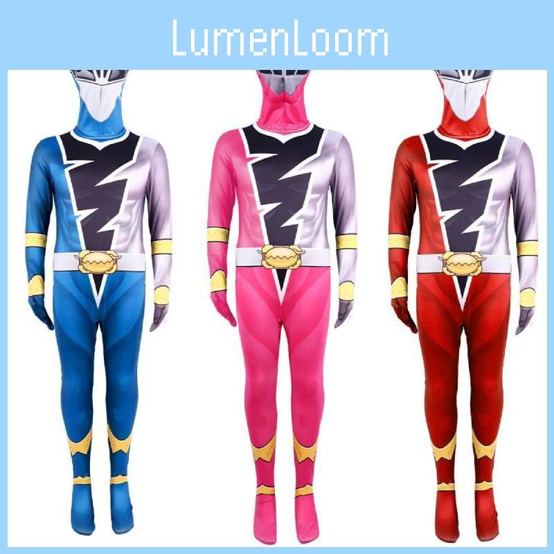 Morphin Mighty Power Rangers Costume Cosplay Dress Party Jumpsuit Superhero