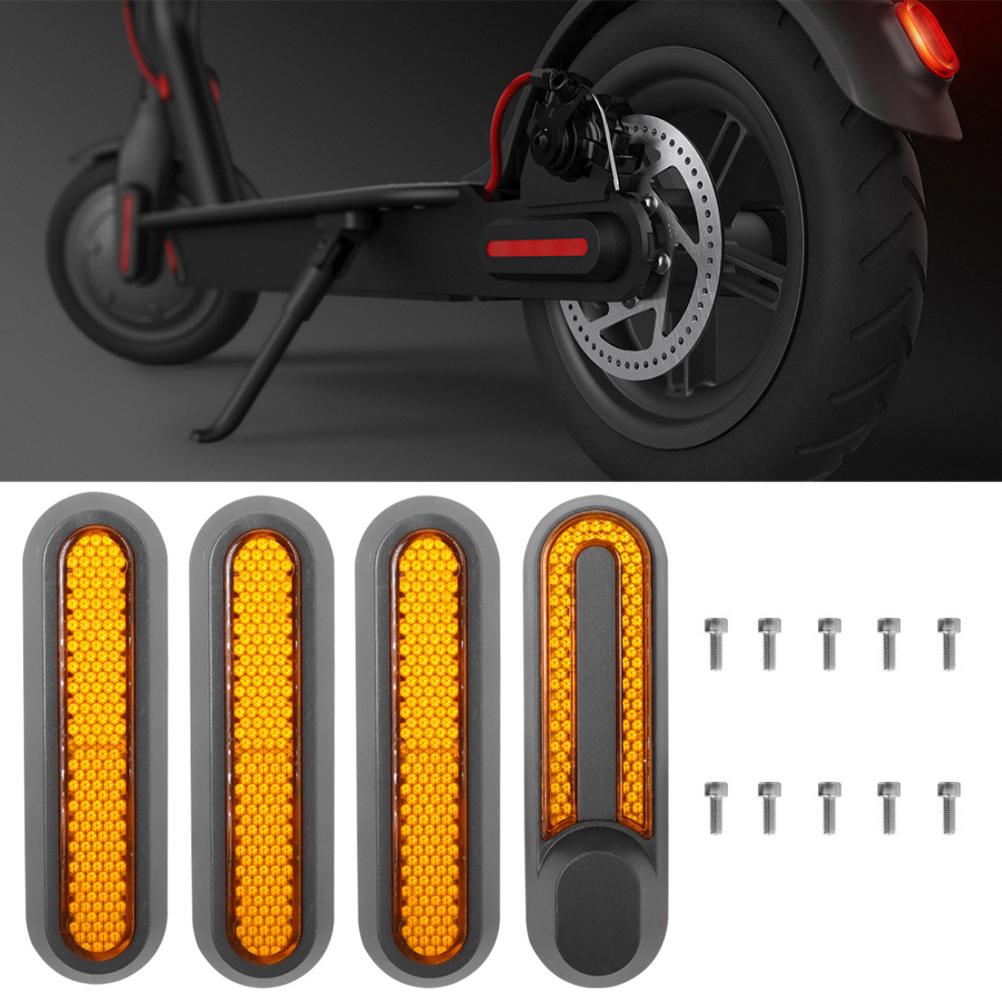 Mi Pro 2 M365 1S Elektrikli Scooter Aksesuarları için Vida ile Uyumlu Yansıtıcı Arka Tekerlek Kapakları Arka Tekerlek Yan