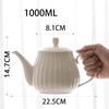 Bone China Coffee Pot Office Teapot Ceramic Large Capacity Tea Pot with Filter Creative Household Simple Handmade White Kettle