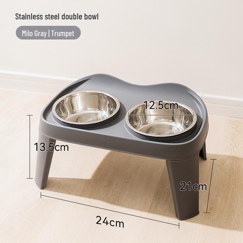 

Складная приподнятая двойная миска для средних и крупных собак - классическая миска для воды и еды для золотистых ретриверов и домашних животных Small-Stainless Steel Double Bowl