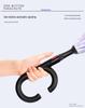 Custom Reverse Car Umbrella with Hands-Free C-Shaped Handle - Business Long Handle Umbrella with Logo Print for Men