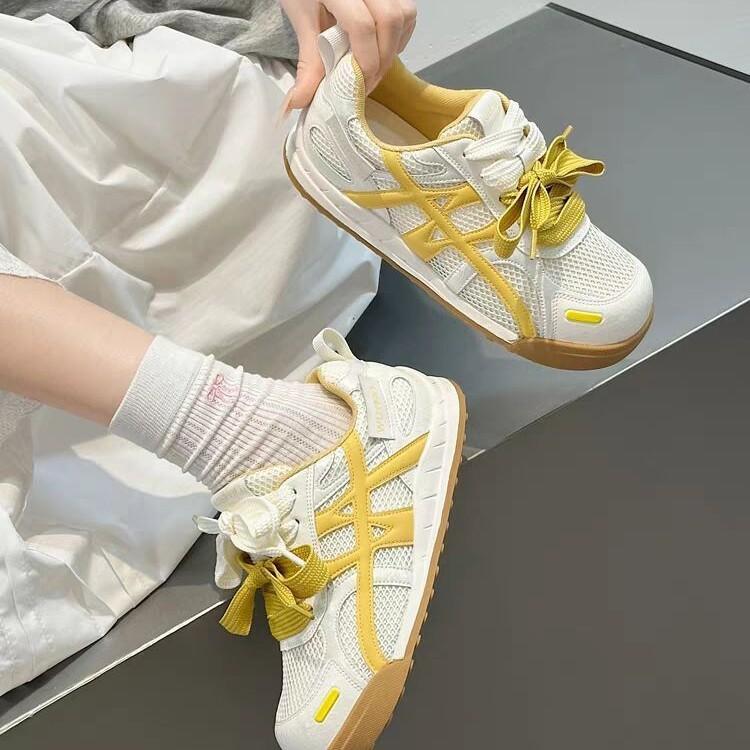 Retro mesh breathable German training Forrest Gump shoes women's summer new thick-soled casual versatile sports shoes show small feet