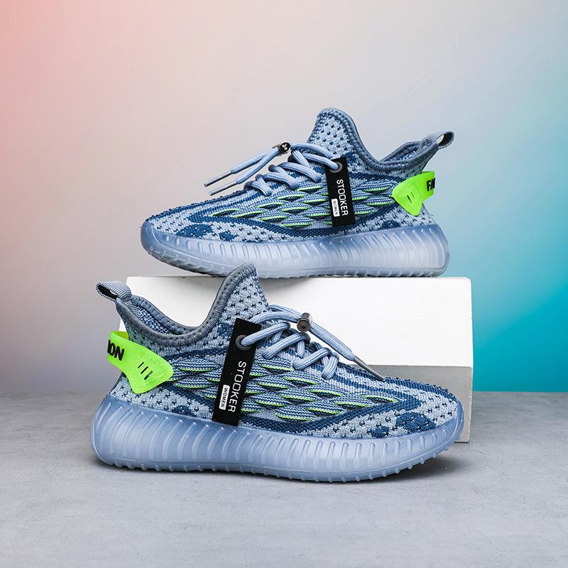 Boys shoes summer new children s sports shoes medium and older children s mesh breathable coconut shoes boys casual trendy shoes 30