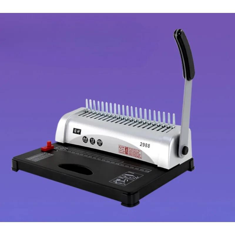Portable Punching Machine Manual Rubber Ring Clip Binding Machine Easy To Operate Archive Ledger Binding Machine