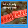 Anti-Spill Poultry Feeder: Long Trough for Feeding Chickens, Chicks, Ducks, & Geese; Spliceable Waterer Artifact for Farming.