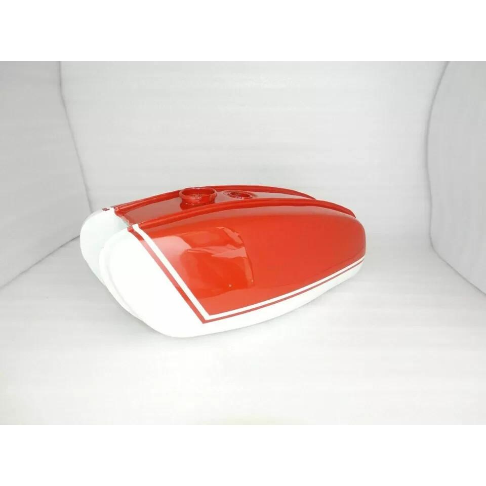 BSA A65 Thunderbolt Lightning Orange White Painted Gas Petrol Tank 1970'|Fit For