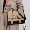 Two-Tone European & American Fashion Shoulder and Crossbody Large Tote Bag