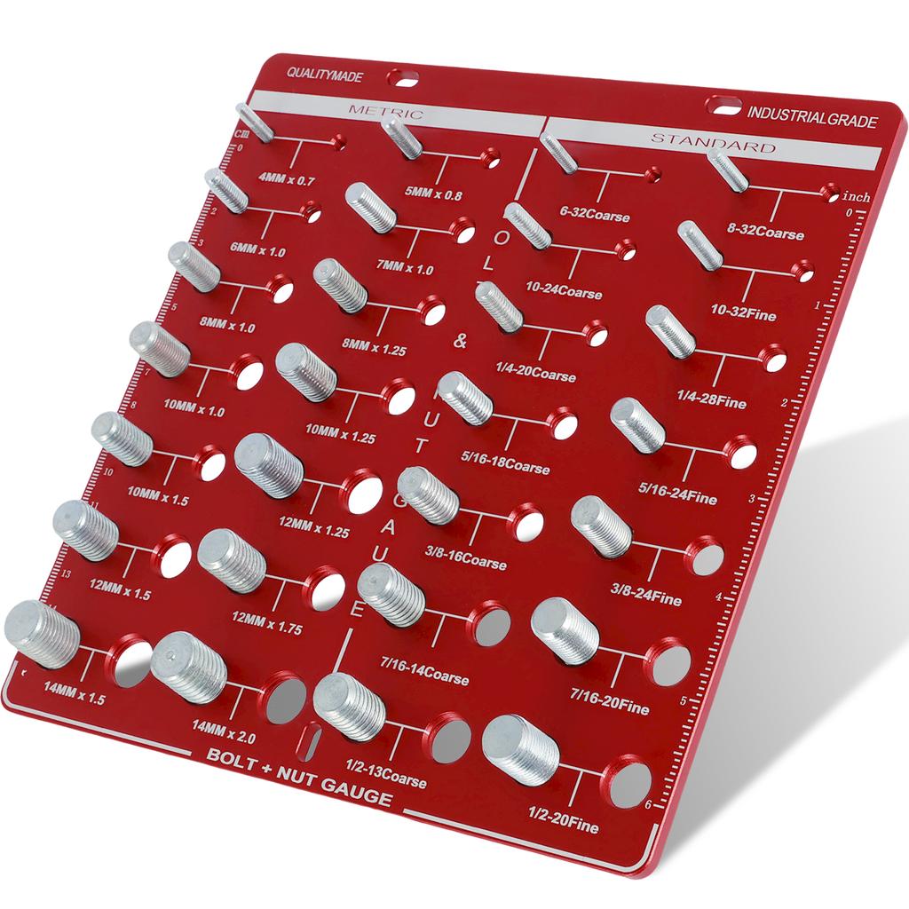 Thread Nut and Bolt Checker 28 Thread Identification Gauge Identification Gauge Imperial and Metric Thread Gauge Measuring Tool