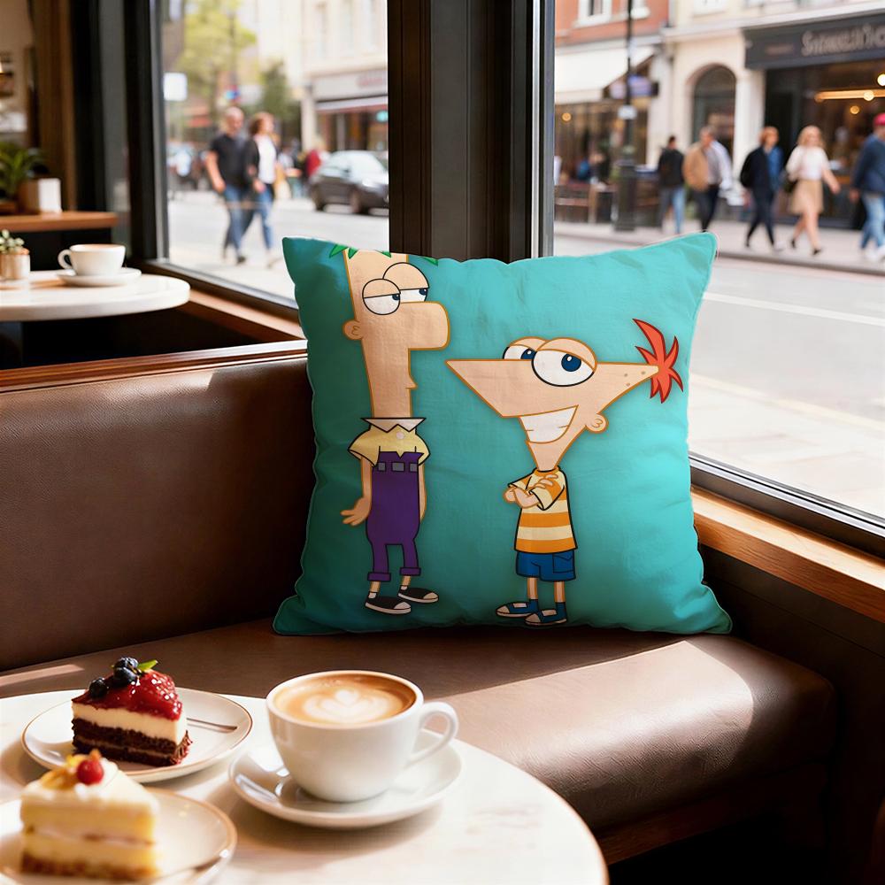 Kreslený Phineas a Ferb Povlak na polštář Dekorativní povlaky na polštáře Potah na pohovku x Polštář Kus x x Povlak na polštář