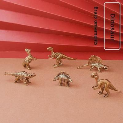 Jurassic Spinosaurus Dinosaur Brass Ornament - Creative Metal Desktop Decoration Gift
