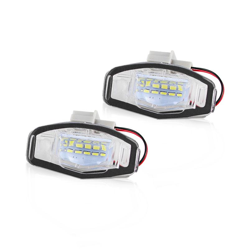 2pcs 6000K LED License Number Plate Light White For 2013-2015 9th Gen Honda Civic Sedan (not for DX model) Pilot 2003-2008