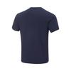 Li-Ning Casual Sports Simple Solid Color Round Neck Pullover Short Sleeve T-Shirt Men Tops Ink-Blue ATSV361-8