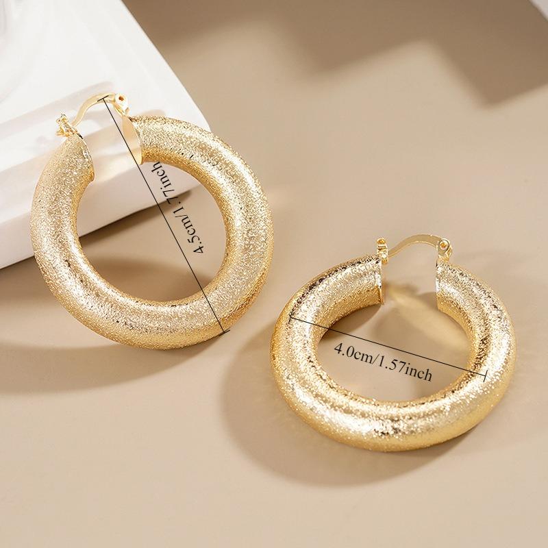 1 Pair, Fashionable, Fashionable, Niche Grainy Earrings