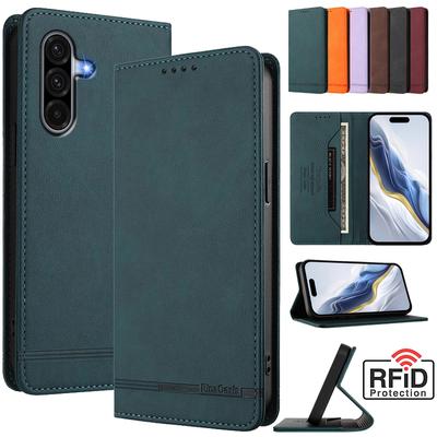Leather Retro Anti-theft Wallet Flip Case For Samsung Galaxy A17 A07 A06 A16 4G A26 A56 A36 5G Phone Cover Magnetic Hasp Card
