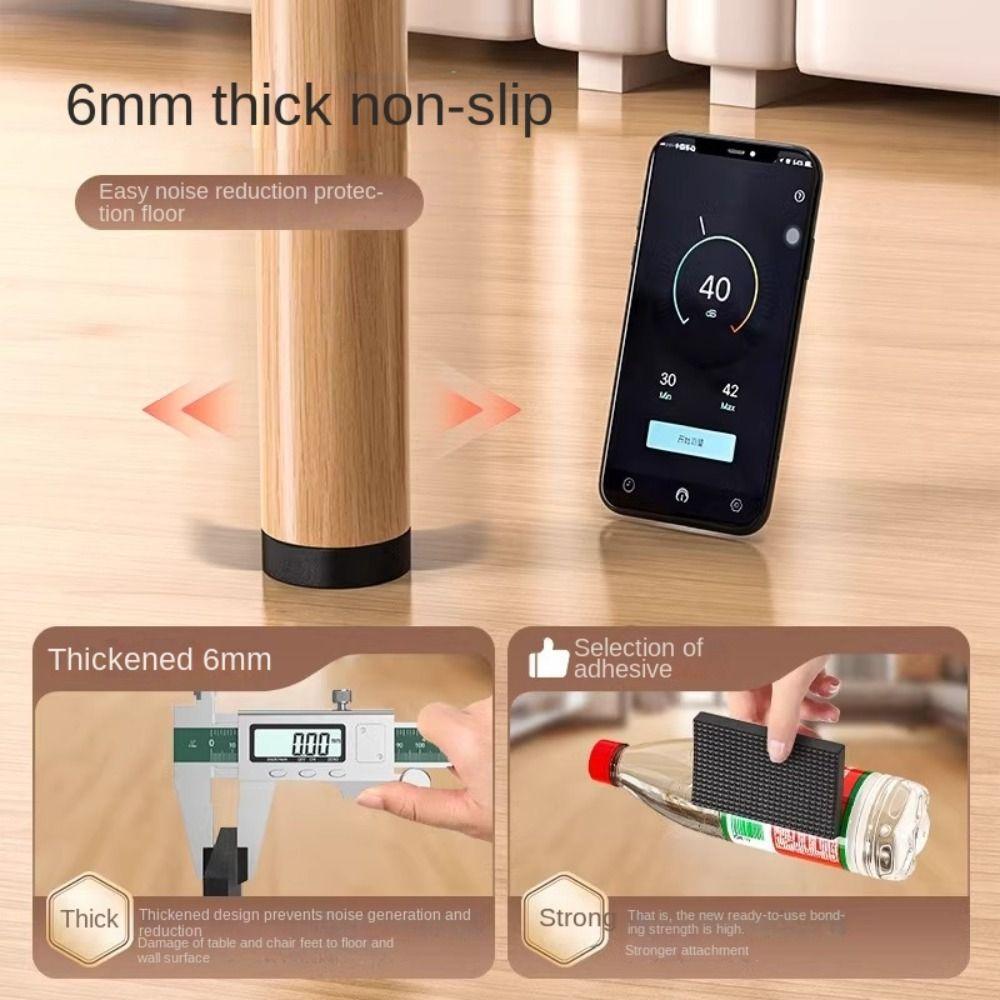 DIY Chair Leg Covers Self Adhesive Walking Stick Mat Floor Protectors Chair Leg Caps Coffee