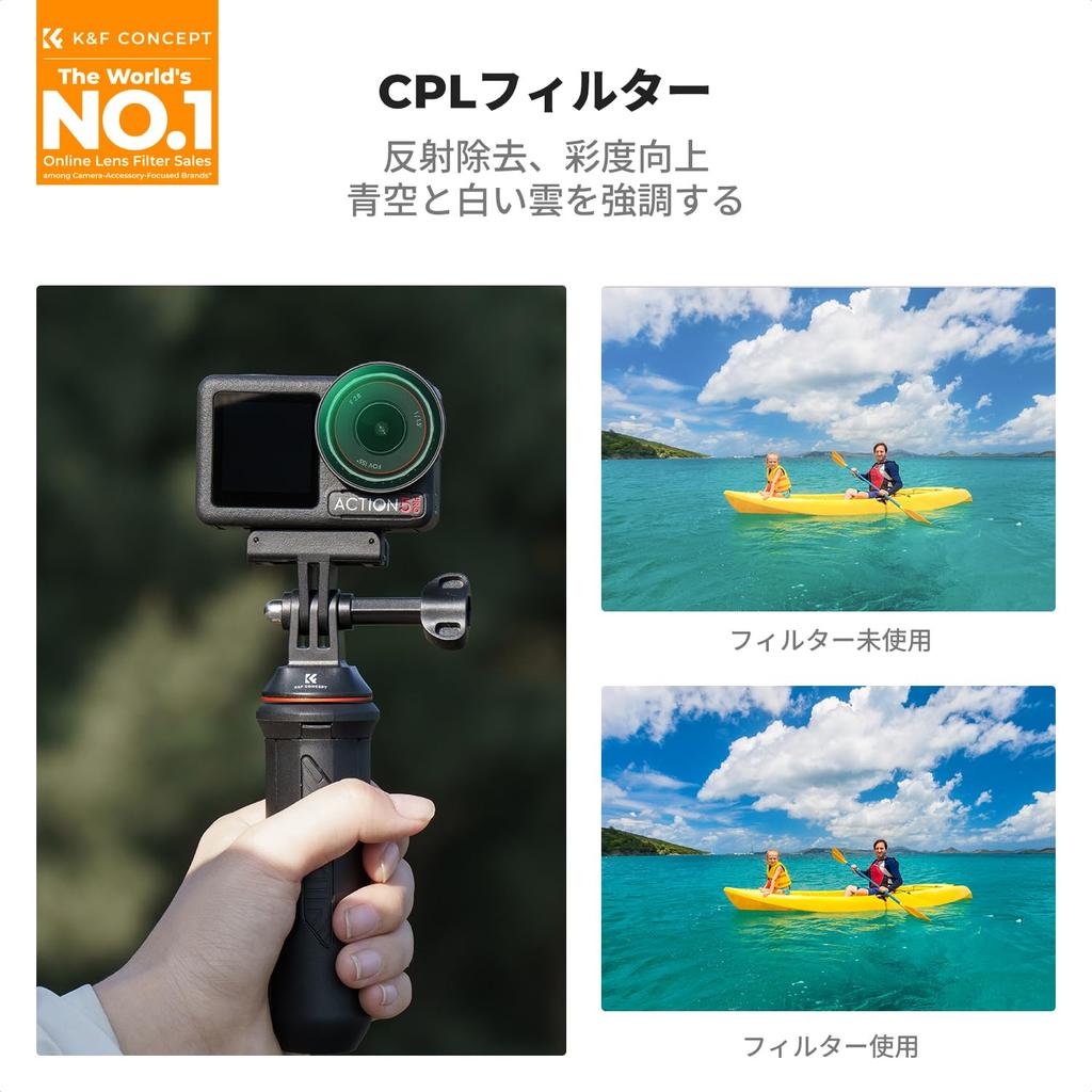 CONCEPT Filter Set for Osmo Action 5 ND8 ND16 Neutral Density Filters K&F Pro/4/3 (PL + + + ND32)