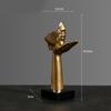 Abstract Art Woman Face Statue with Strong Texture for Office Home Decoration