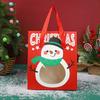 WTEMPO Clear Window Portable Gift Boxes with Handles DIY Foldable Christmas Series Pattern Printed Paper Bags