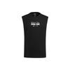 Knitted Crew Neck Loose Fit Sleeveless Sports Vest for Men, Black