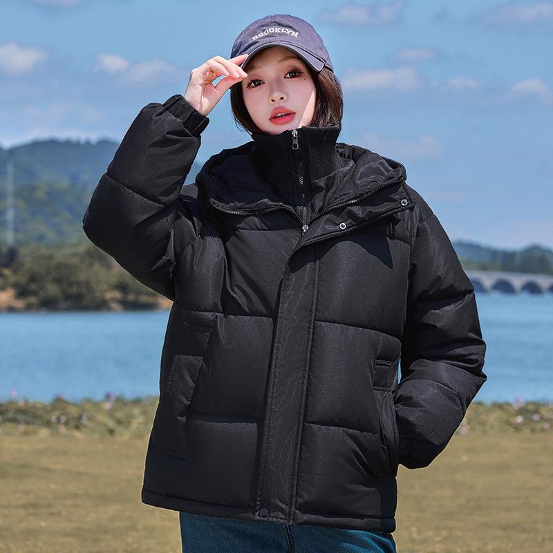 Fake Two-piece Stand Collar Hooded Warm Cotton Coat Winter Jacket