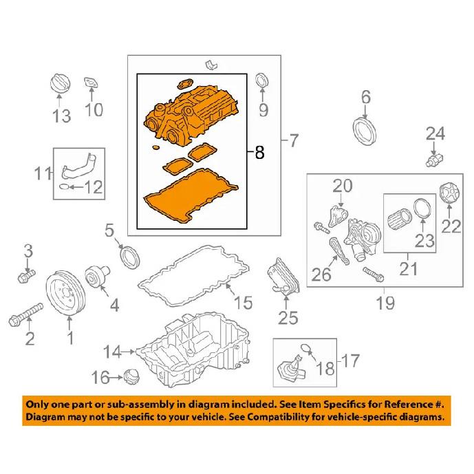 11127552280 11127559699 New Cylinder Head Screw Gasket Valve cover gasket Cylinder Head For BMW 128 323 328 528 X3 X5 Z4 For N52