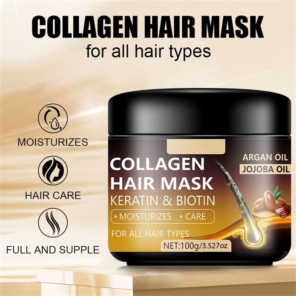 Masque au collagène sans évaporation Nourrit et hydrate les cheveux Répare les cheveux secs Hydrate les cheveux en profondeur