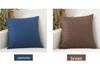 Solid Color Linen Throw Pillow Cover with Customizable Logo.
