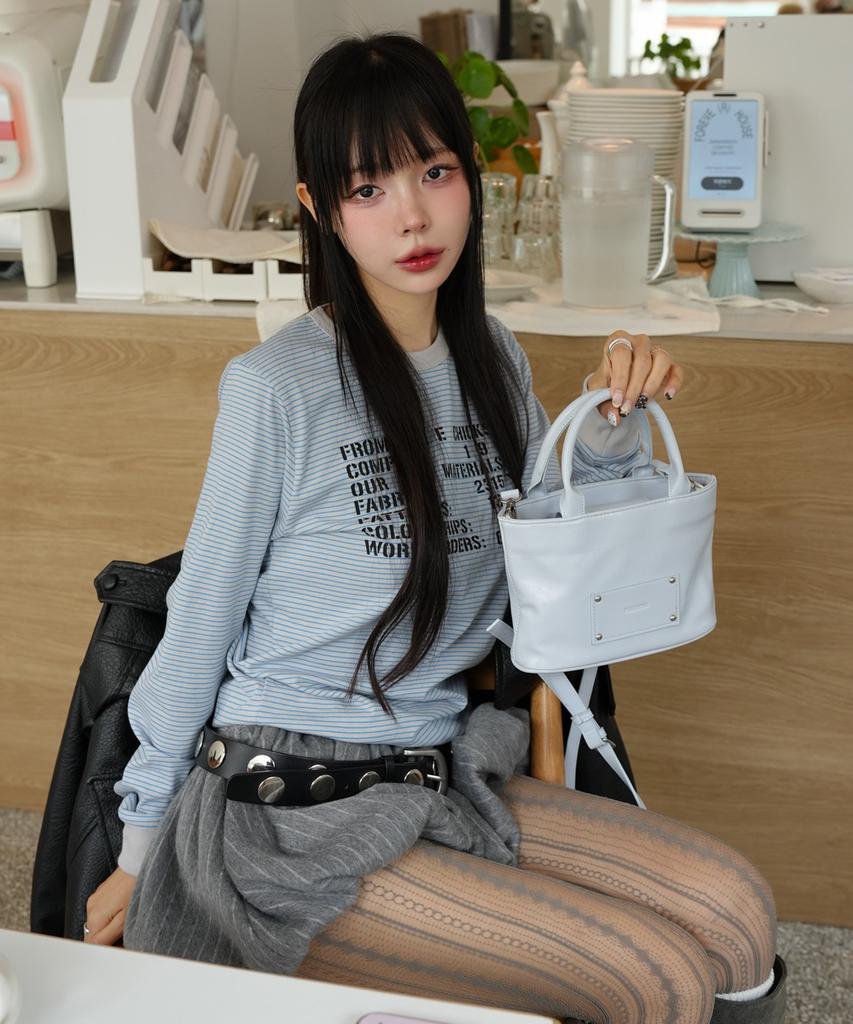 Raiment Stud Patch Macaroon Bag_Sky Blue