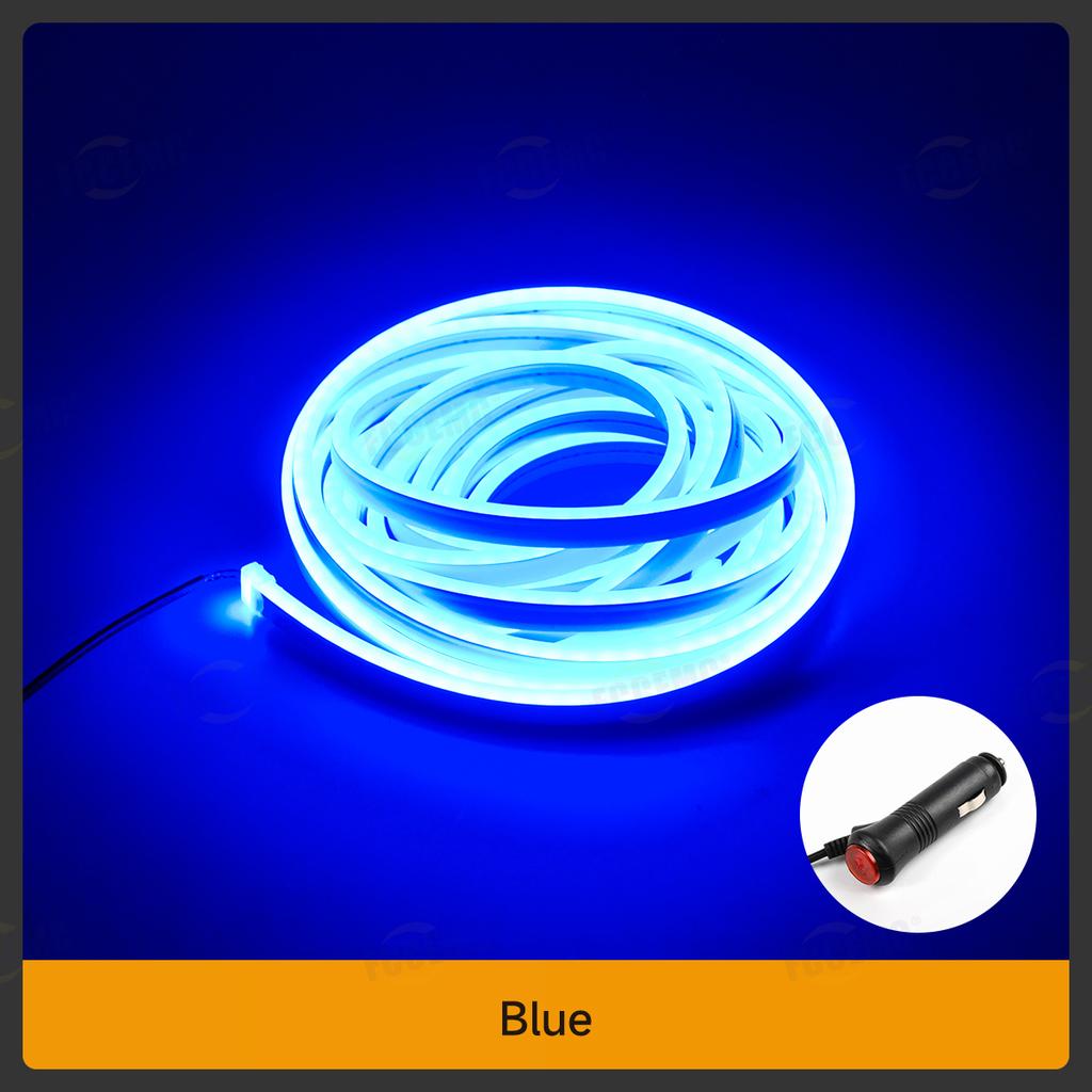 LED Car Trunk Lighting Strip With Cigar Magnetic Induction 5M Free-Cut Waterproof Soft Decorative Light For New Energy Vehicles