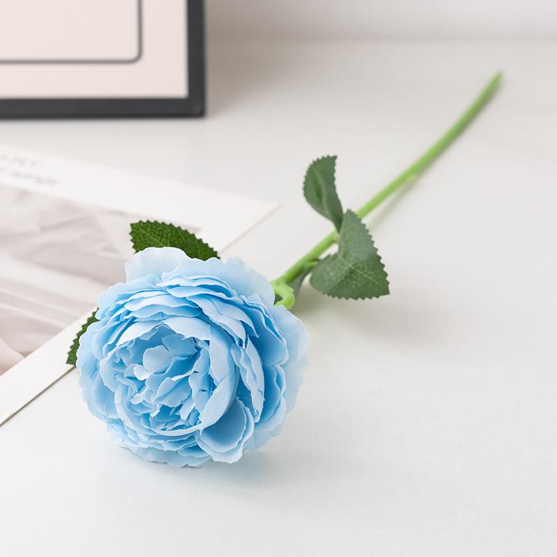 48cm Real Touch Peony Artificial Flowers Branches Rose Decor For Home Vase Wedding Christmas Valentine's Gift Fake Flower