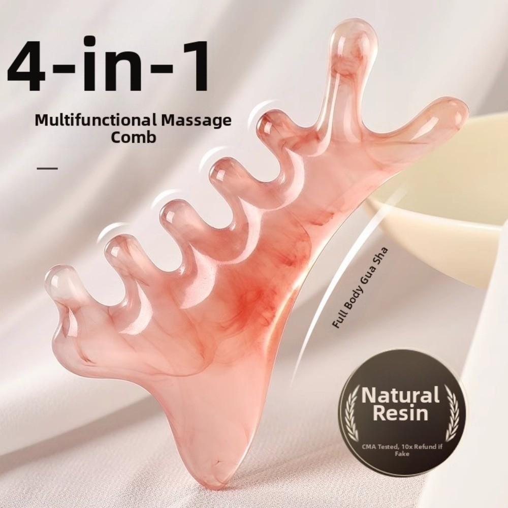 Scalp Relax Meridian Massage Comb Resin Scalp Meridian Massager Sandalwood Hair Comb  Women/Girl