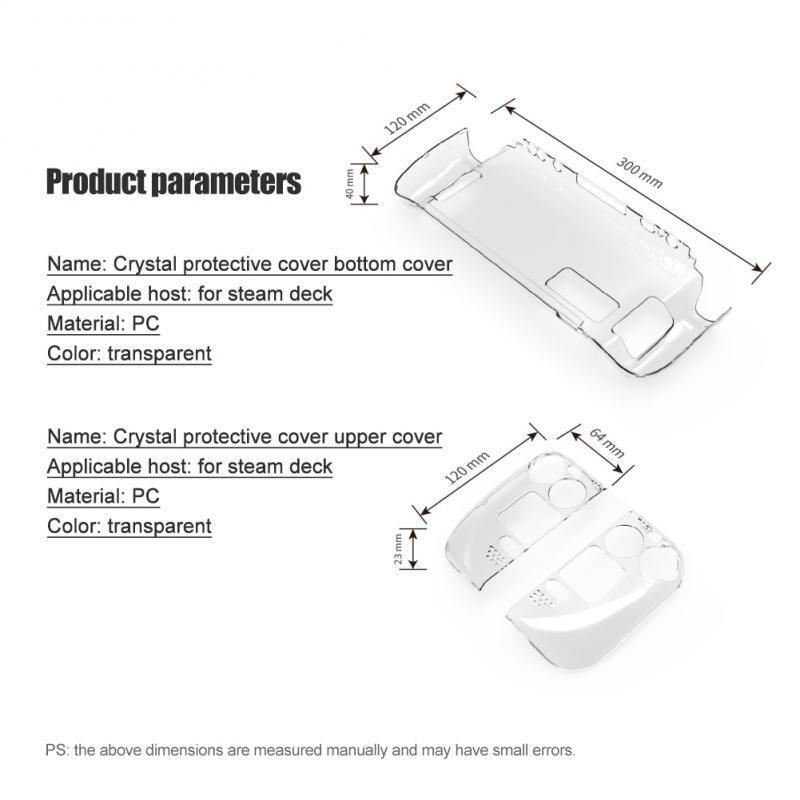 Transparent PC Hard Case for Steam Deck Host Split Crystal Protective Cases