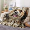 1Pc Lhasa Marejus Dog Print Flannel Blanket, High quality Comfortable for All Seasons, Home Decor, Warmth and Comfort, Perfect for Gifts