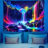 VIKAMA Rainbow Waterfall Tapestry with Fantasy Moonlit Stream for Bedroom Living Room Decor Aesthetic Artistic Cyber Wall Art