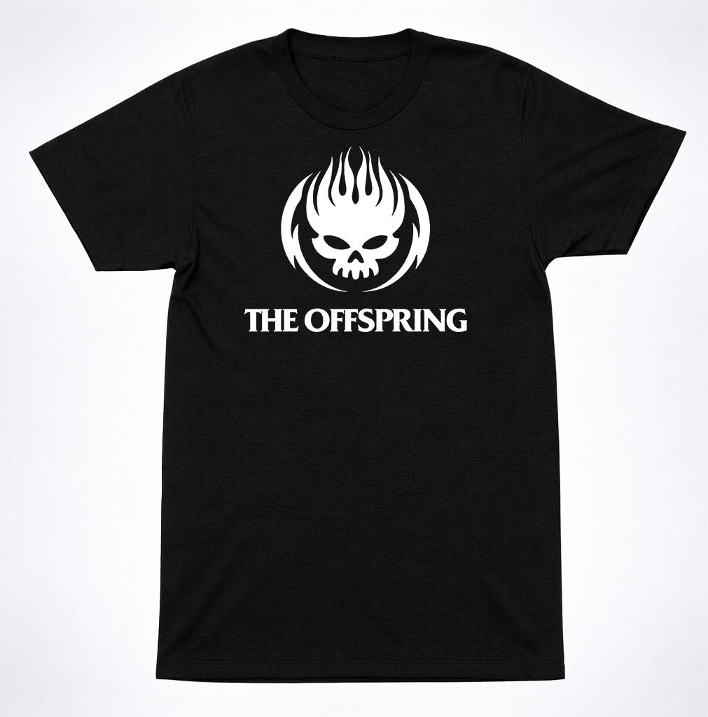 The Offspring Flaming Skull Logo Punk Rock T-Shirt Classic 90s Band Tee S разноцветный
