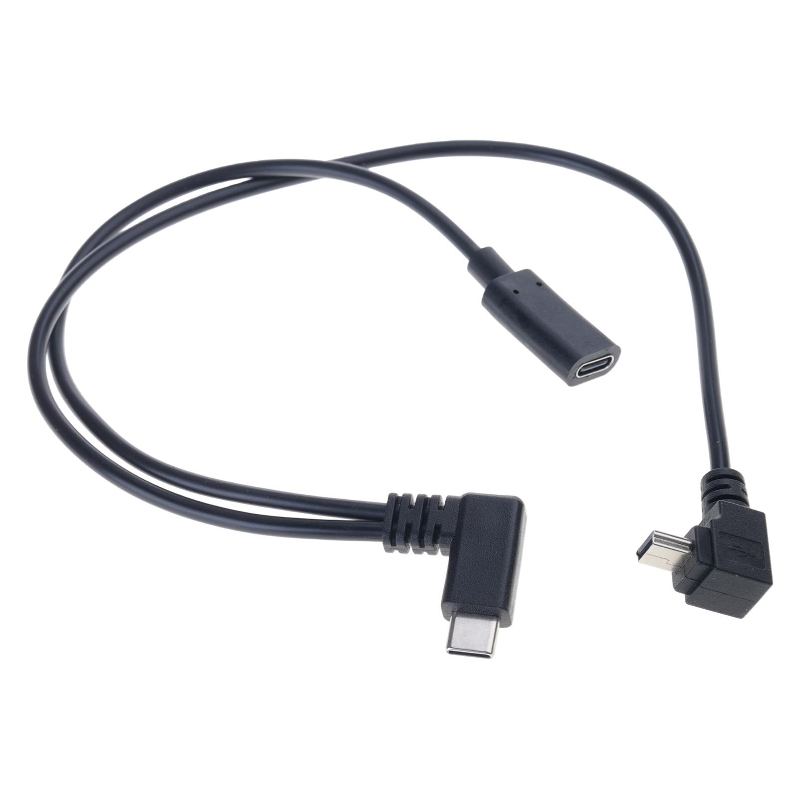 Space Saving USB C to Small USB Cable Plastic Texture Facilitates Charging During Data Transfer Operations 1