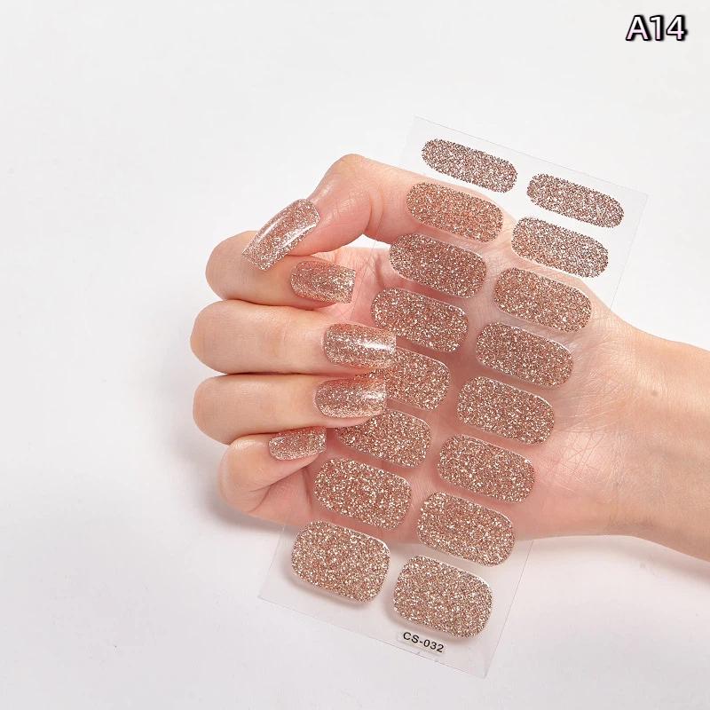 

16 шт./лист Наклейки для ногтей Однотонные Простые Ультратонкие Водонепроницаемые Наклейки на ногти Прочные Нелегко отклеиваются Долговечные Наращивание Маникюр A14