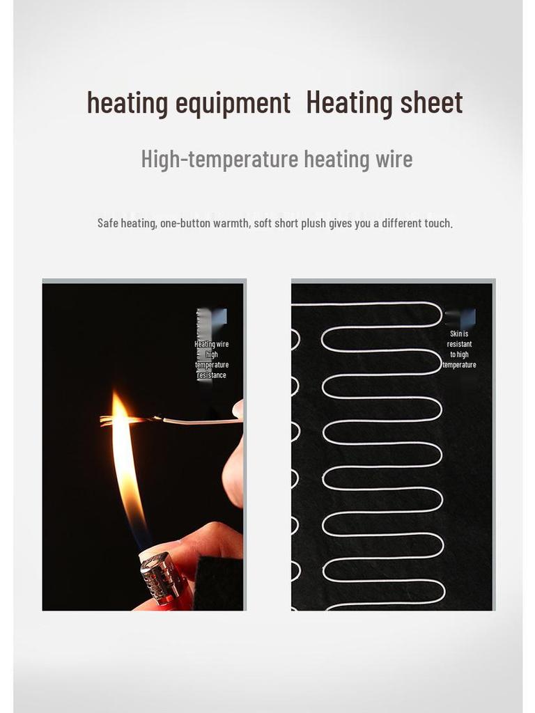 USB Car & Office Heated Seat Cushion - Single Electric Heating Pad for Winter, 12V/24V Truck Compatible