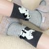 Cute Creative Designed Flocked Cat-themed Mid-calf Socks for Women Autumn and Winter Women Socks