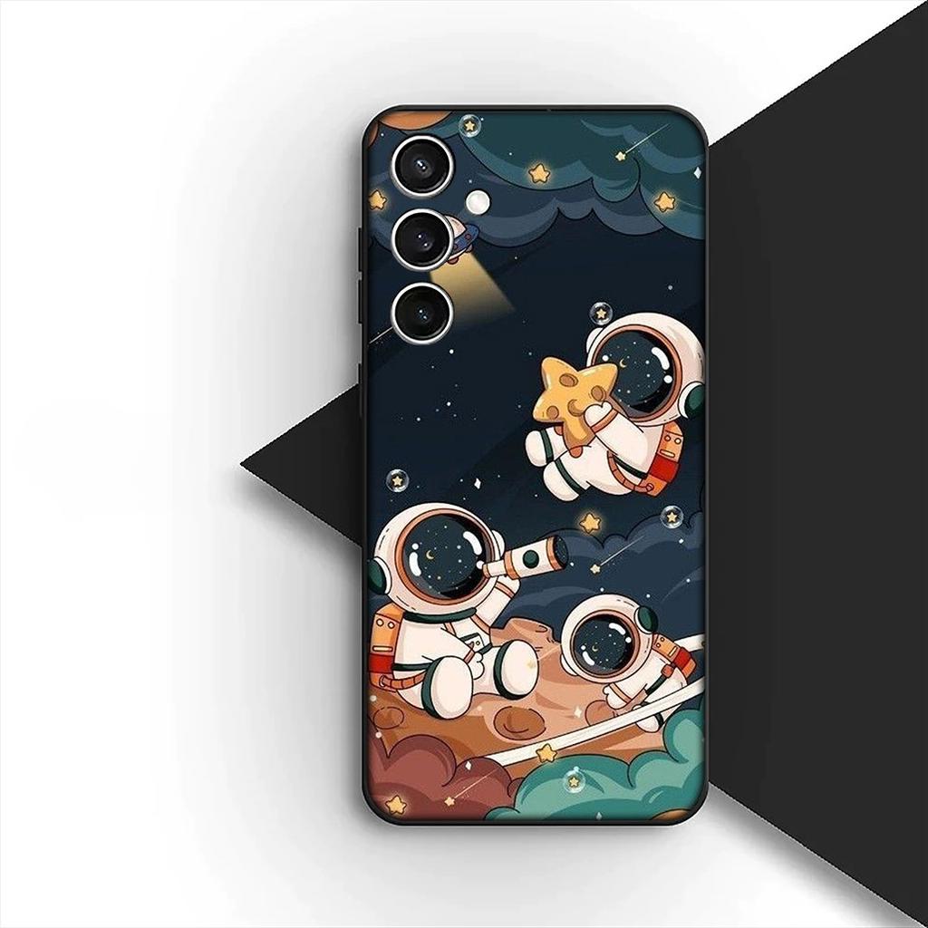 Phone Case Moon Astronaut Stars Art Casing for Apple iPhone 17 Air 12 13 Pro Max Mini ProMax XR 7 8 Plus X 7+ 8+ Funda Cover