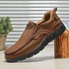 Handmade Shoes British Low-top Tire Sole Big Head Casual Leather Shoes Solid Color Simple Single Shoes