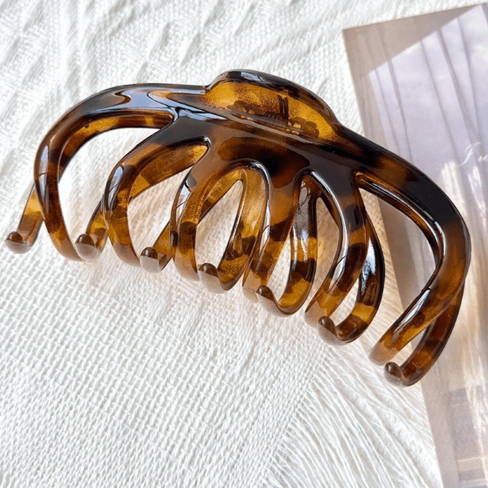 Strong Grip Leopard Print Clip French Elegance Tortoiseshell Hair Clip Claw Clips  Office